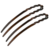 “Front view of Parcelona French twisted hair sticks made of acetate”