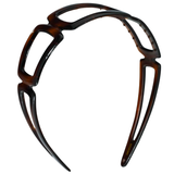 Parcelona open geometric tortoise 1.5-inch cellulose acetate headband, Made in France