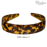 Parcelona Cellulose Acetate French Headband Inner Grip Teeth Hairband for Women