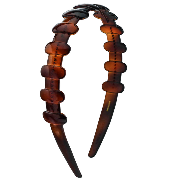 Parcelona French tortoise shell acetate headband 1 inch wide, handmade in France