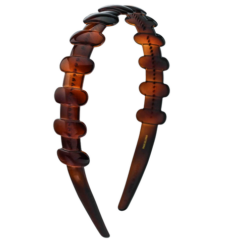 Parcelona French tortoise shell acetate headband 1 inch wide, handmade in France