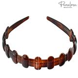 French acetate headband with 1 inch width shown in side angle view