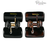 Top view showing clamp and spring design of French mini pinch clip