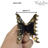 French Amie Director Thin and Narrow Small Handmade Celluloid Hair Claw for Women