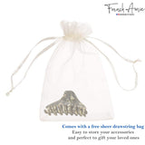 French Amie Director Thin and Narrow Small Handmade Celluloid Hair Claw for Women