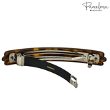 Open clasp of Savana French barrette with adjustable lock design