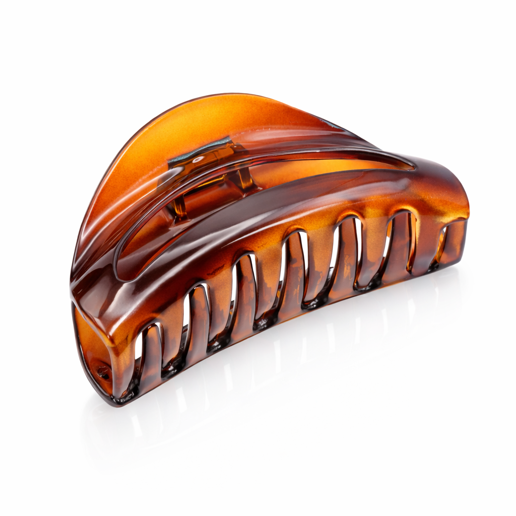 Parcelona French Vrille 2 3/4" Small Shell Jaw Hair Claw Clip for Women