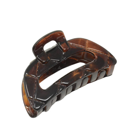 Parcelona French Elite Medium Covered Spring Tortoise Shell Jaw Hair Claw Clamp