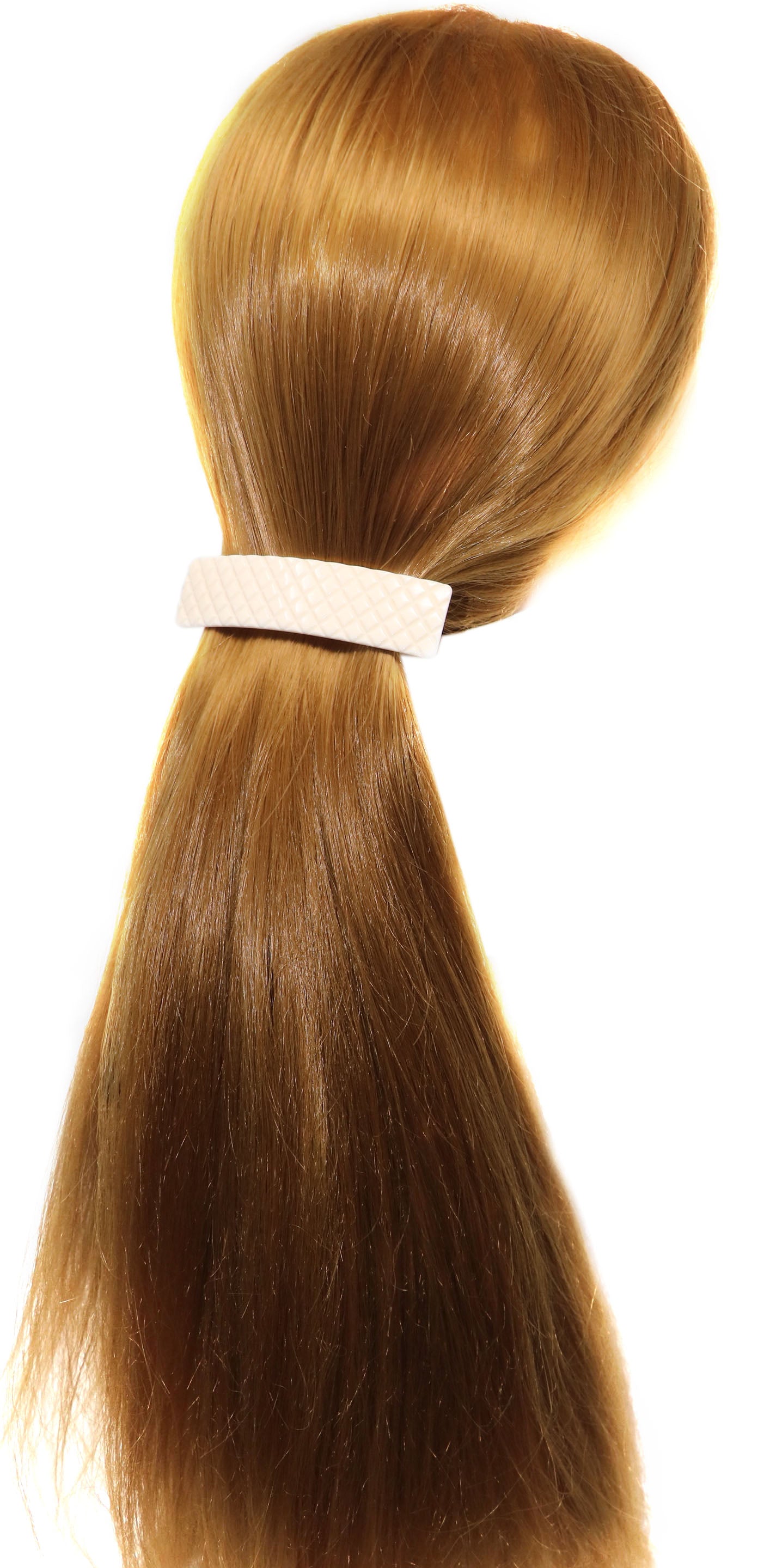 French Amie Beau Criss Cross Handmade Hair Clip Automatic Barrette Silver Clasp