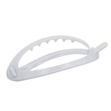 Parcelona French Plain Oval Simple Large Metal Free Hair Barrette for Women