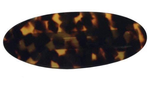 French Amie Fine Oval Medium Celluloid Handmade Automatic Hair Clip Barrette-French Amie-ebuyfashion.com