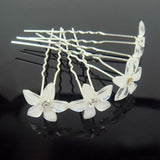 Moeni 10 Pcs Bridal Wedding Prom Flower Rhinestone Crystal Hair Styling U Pins-Moeni-ebuyfashion.com