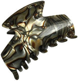 French Amie Chic Onyx Grey Handmade Celluloid Large Jaw Hair Claw Clip Clutcher-FRENCH AMIE-ebuyfashion.com