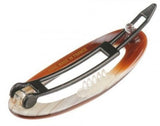 French Amie Shell Oval Celluloid Handmade Metal Free Hair Clip Barrette for Girl-French Amie-ebuyfashion.com