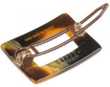 French Amie Small Caramel Square Celluloid Handmade Hair Clip Barrette For Girls-French Amie-ebuyfashion.com