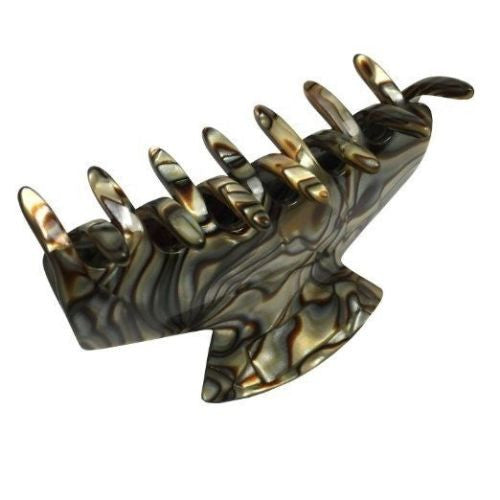 French Amie Chic Onyx Grey Handmade Celluloid Large Jaw Hair Claw Clip Clutcher-FRENCH AMIE-ebuyfashion.com