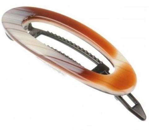 French Amie Shell Oval Celluloid Handmade Metal Free Hair Clip Barrette for Girl-French Amie-ebuyfashion.com