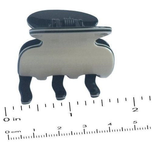 French Amie Small Ivory Handmade Celluloid Jaw Hair Claw Clip Clamp Clutcher-French Amie-ebuyfashion.com