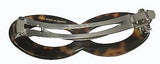 French Amie Medium Infinity Handmade Tokyo Silver Grey Onyx Hair Clip Barrette-FRENCH AMIE-ebuyfashion.com