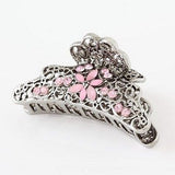 Moeni 2.5 Inches Crystal Rhinestone Silver Metal Claw Jaw Hair Clip Clutcher-MOENI-ebuyfashion.com
