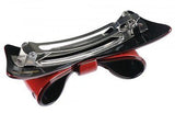 French Amie Large Red Bow With Black Polka Dots Handmade Hair Clip Barrette-French Amie-ebuyfashion.com
