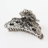 Moeni 2.5 Inches Crystal Rhinestone Silver Metal Claw Jaw Hair Clip Clutcher-MOENI-ebuyfashion.com