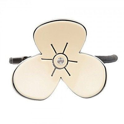 French Amie Flower Crystal Handmade Celluloid Ponytail Holder Hair Tie Elastic-FRENCH AMIE-ebuyfashion.com