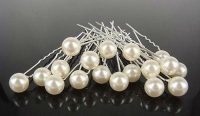 Moeni Bridal Wedding Prom Faux Small Pearl Hair Styling U Pins -10 Pins-MOENI-ebuyfashion.com