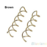 New 4 Pcs Gold Brown Twist Spiral Screw Hair Pin Barrette Spin Clip Hair Styling-Moeni-ebuyfashion.com