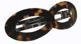 French Amie Medium Infinity Handmade Tokyo Silver Grey Onyx Hair Clip Barrette-FRENCH AMIE-ebuyfashion.com