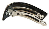 French Amie Handmade Arch Medium Hair Clip Automatic Barrette Silver Metal Clasp-French Amie-ebuyfashion.com