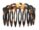 French Amie Handmade Medium Tokyo Open Curved 9 Teeth Shell Side Hair Comb-FRENCH AMIE-ebuyfashion.com