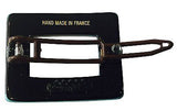 French Amie Teal Rectangular Celluloid Handmade Hair Clip Barrette For Girls-French Amie-ebuyfashion.com