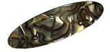 French Amie Medium Classic Slim Oval Celluloid Handmade Onyx Hair Clip Barrette-FRENCH AMIE-ebuyfashion.com