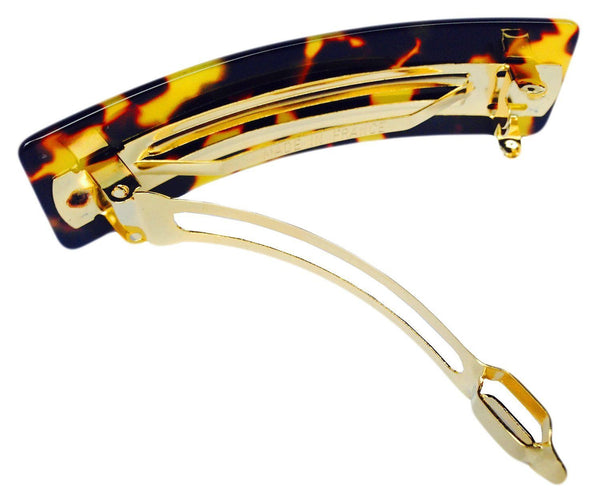 French Amie Wide Rectangular Celluloid Handmade Tokyo Hair Clip Barrette-French Amie-ebuyfashion.com