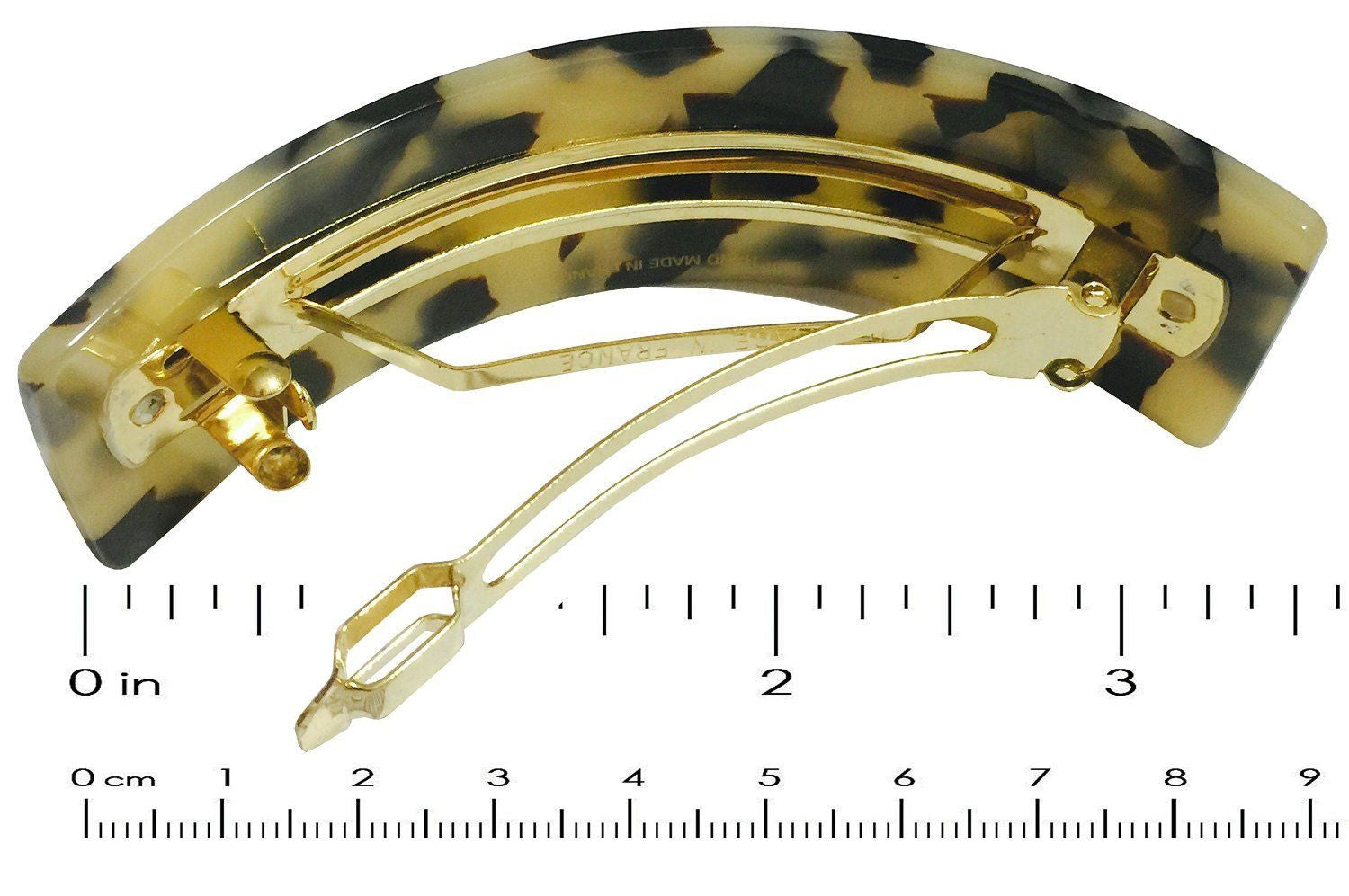 French Amie Handmade Curved Medium Automatic Strong Grip Hair Clip Barrette-French Amie-ebuyfashion.com