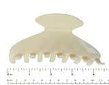 French Amie Long Large Onyx & Cream Tokyo Handmade Celluloid Jaw Hair Claw Clip-French Amie-ebuyfashion.com