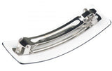French Amie Medium Black & White Striped Bar Wide Celluloid Hair Clip Barrette-French Amie-ebuyfashion.com