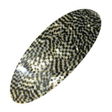 French Amie Fine Oval Medium Celluloid Handmade Automatic Hair Clip Barrette-French Amie-ebuyfashion.com
