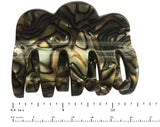 French Amie Small Wave Handmade Celluloid Jaw Hair Claw Clip Clamp Clutcher-French Amie-ebuyfashion.com