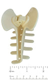 French Amie Long Large Onyx & Cream Tokyo Handmade Celluloid Jaw Hair Claw Clip-French Amie-ebuyfashion.com