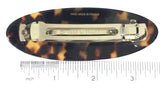 French Amie Fine Oval Medium Celluloid Handmade Automatic Hair Clip Barrette-French Amie-ebuyfashion.com