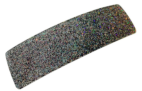 French Amie Medium Sparkling Glitter Wide Celluloid Handmade Hair Clip Barrette-French Amie-ebuyfashion.com