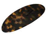French Amie Fine Oval Medium Celluloid Handmade Automatic Hair Clip Barrette-French Amie-ebuyfashion.com