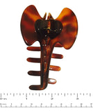 French Amie Extra Large Long Shell Handmade Covered Spring Jaw Hair Claw Clip-French Amie-ebuyfashion.com