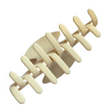 French Amie Long Large Onyx & Cream Tokyo Handmade Celluloid Jaw Hair Claw Clip-French Amie-ebuyfashion.com