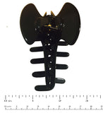 French Amie Long Large Onyx & Cream Tokyo Handmade Celluloid Jaw Hair Claw Clip-French Amie-ebuyfashion.com
