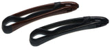 Parcelona French Twin Fit Brown N Black Celluloid Hair Clip Barrettes for Women