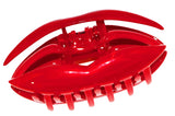 Parcelona French Lip Red Medium Hair Claw Clip for Girls and Women