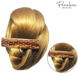 Parcelona French Smooth Scales Pattern Caramel Celluloid Hair Clip  Barrette